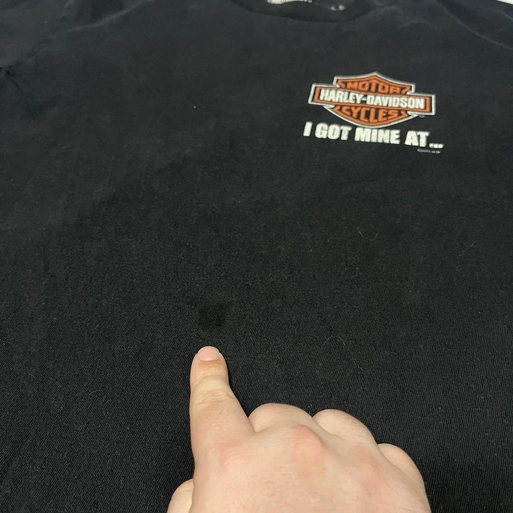 Harley Davidson t shirt Men's Size M Black Panama City Beach Florida Pirate Bike